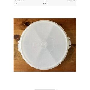 Vintage TUPPERWARE #405-1 Vegetable Relish Lazy Susan Divided Tray With Lid 13"